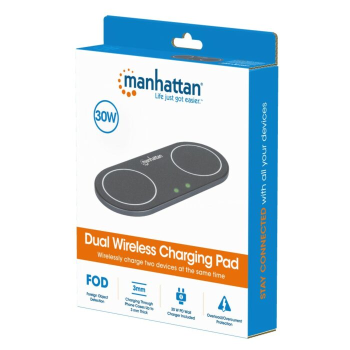 Caricabatterie Doppia Stazione di Ricarica Wireless 30W - immagine 2