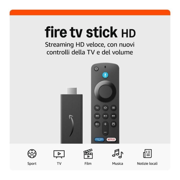 Amazon Media box FIRE TV STICK HD Gen 3 Black B0CQMWQDH4 - immagine 3