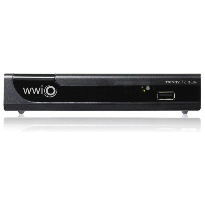 WWIO Decoder TRINITY T2 Slim Dvb T2 Hevc 10 Bit Black DVB-T2
