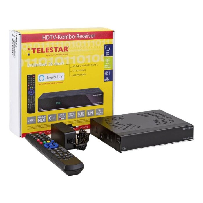 Telestar Decoder DIGINOVA 25 Smart Black 53 105 25 DVB-T2/S2 - immagine 5