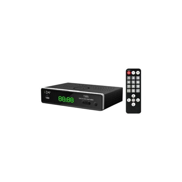 I-zap Decoder Dvb T2 Black T385 DVB-T2 izap