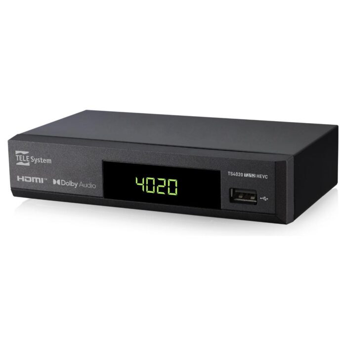 Telesystem Decoder Ts4020 T2S2Hevc Black 21005336 DVB-T2/S2