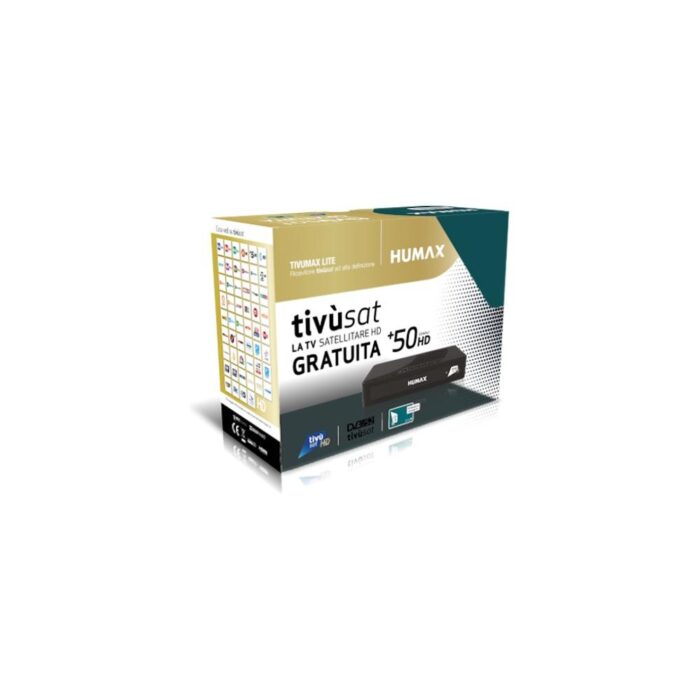 Humax Decoder TIVUMAX HD 3601S2 Lite + Tessera Tivùsat Hd Black 5001735 DVB-S2 - immagine 7