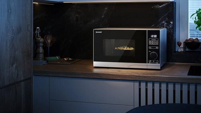 FORNO MICROONDE CON GRILL 28L 900W/1000W SHARP YC-PG284AE-S ACCIAIO - immagine 3