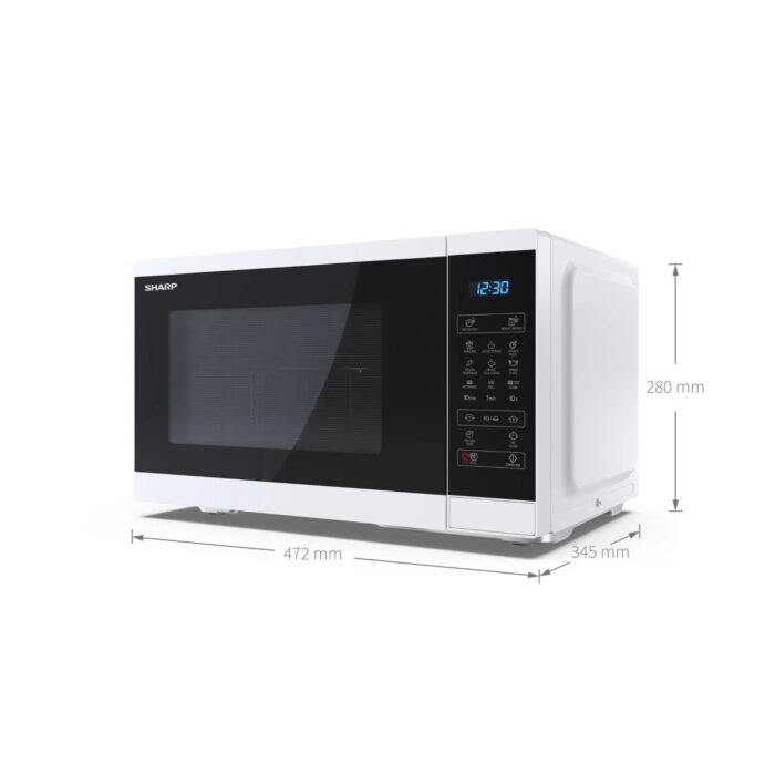 FORNO MICROONDE CON GRILL 25L 800W/1000W SHARP YC-MG252AE-W WHITE - immagine 2