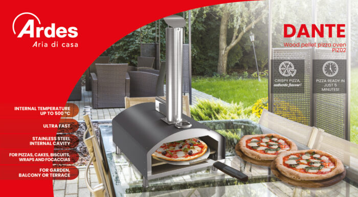FORNO PIZZA A PELLET ARDES ARPIZ02 ACCIAIO - immagine 2